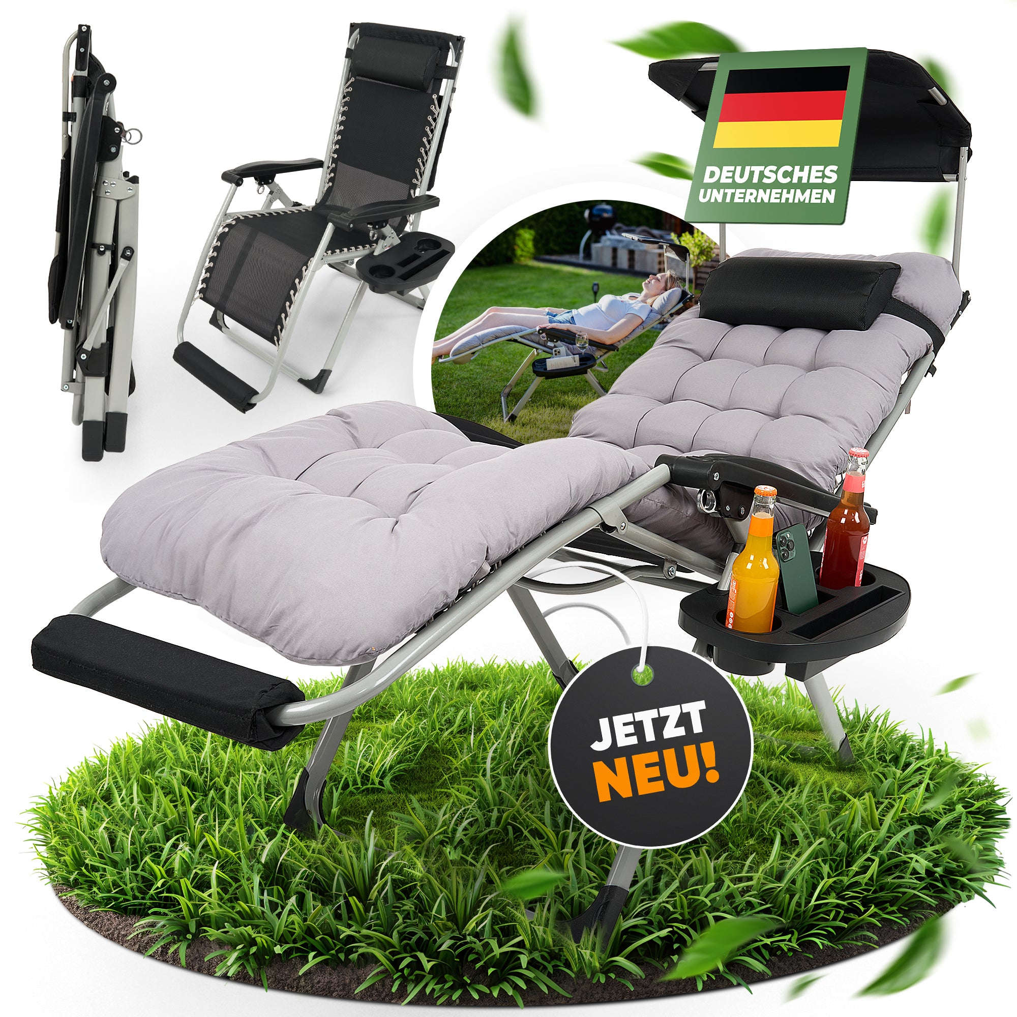 Sonnenliege mit Schirm!