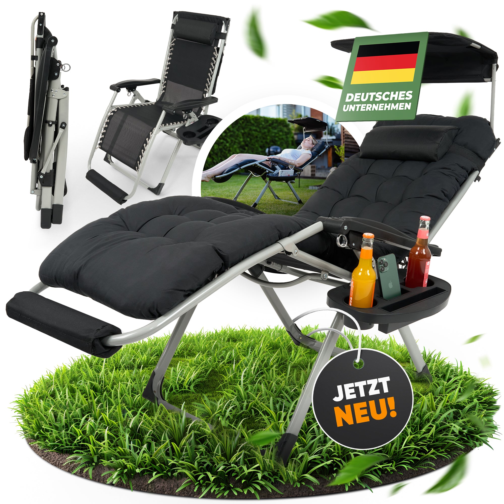 Sonnenliege mit Schirm!