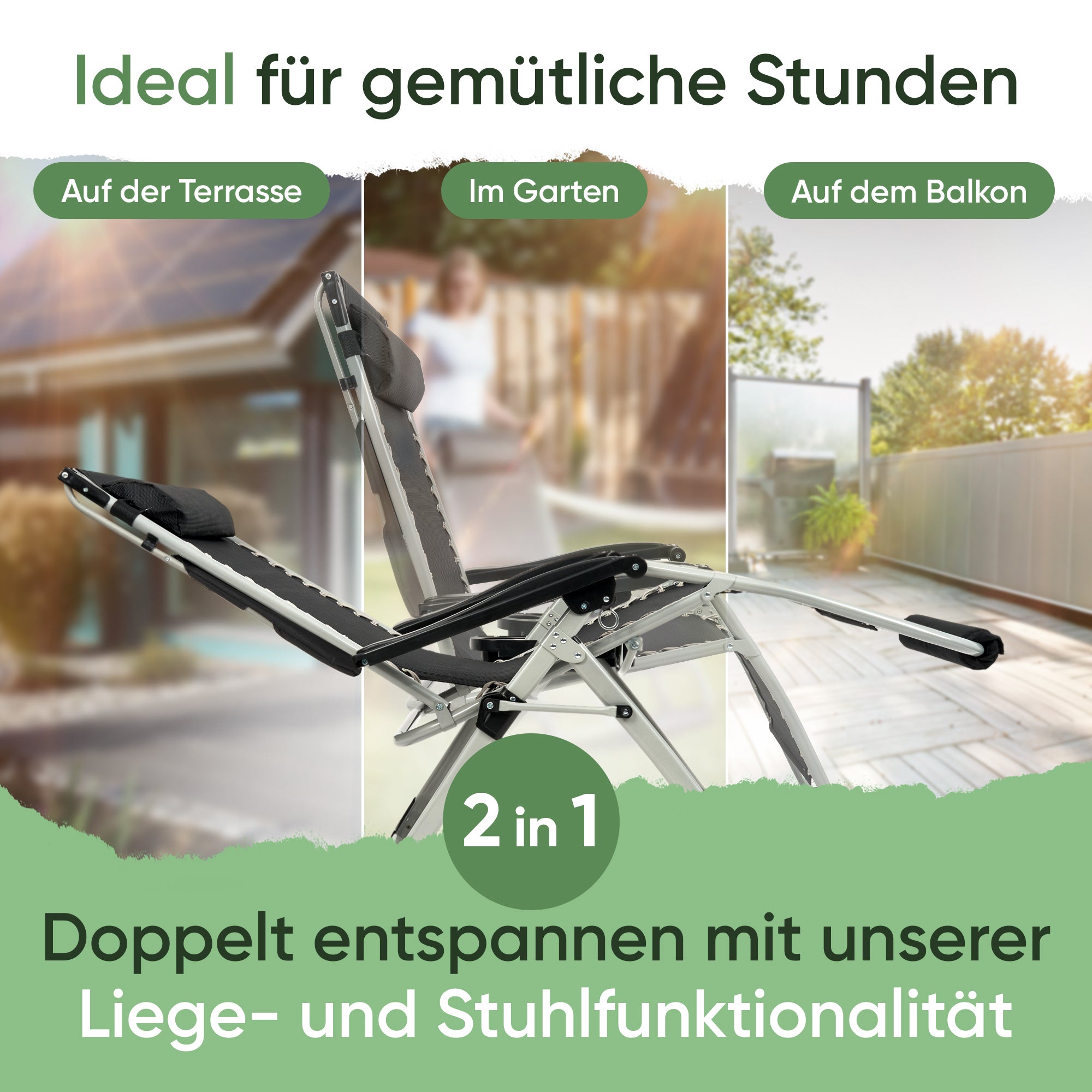 Sonnenliege mit Schirm!