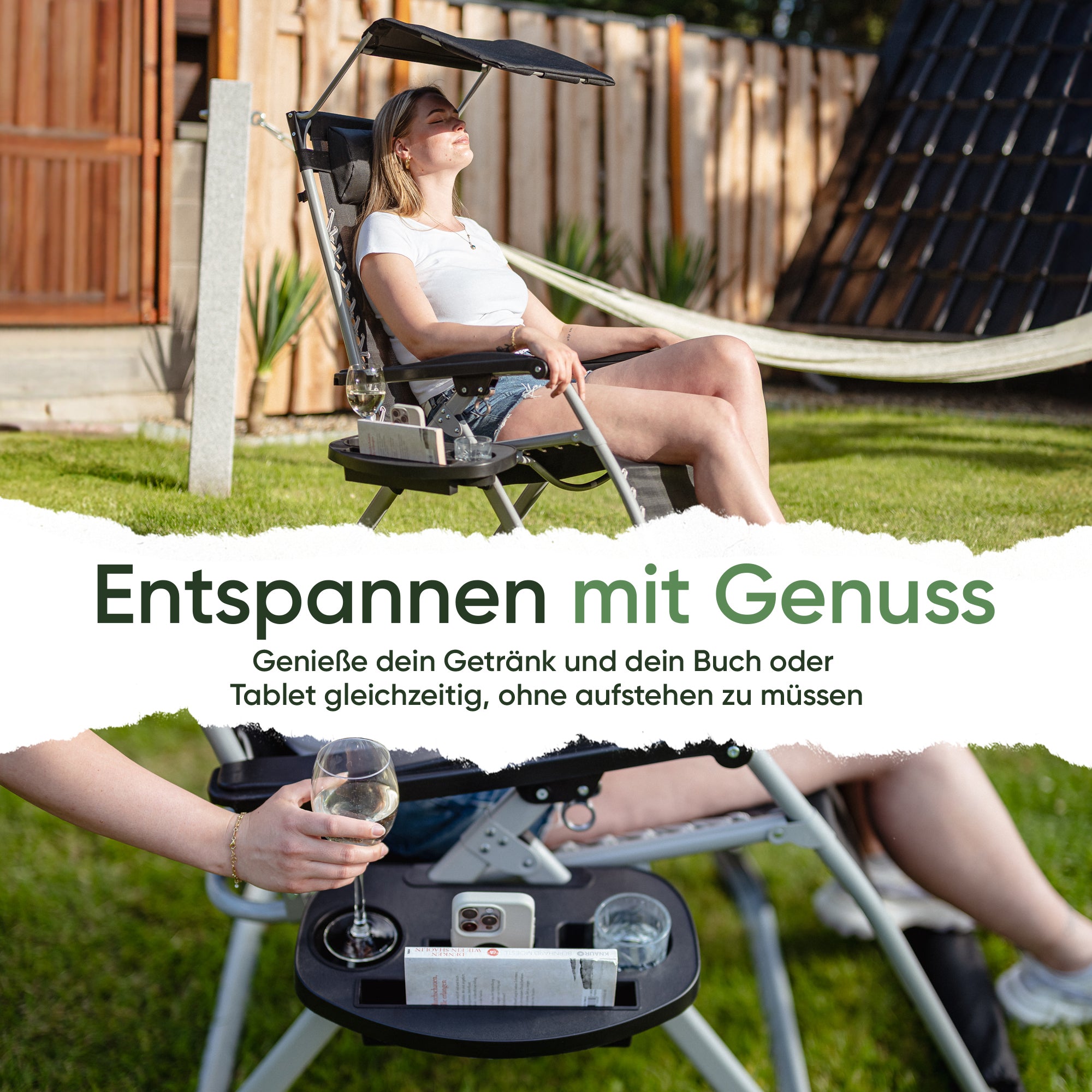 Sonnenliege mit Schirm!